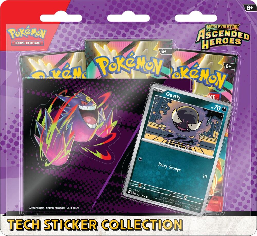 Ascended Heroes Tech Sticker Collection - Gastly - INGLÉS